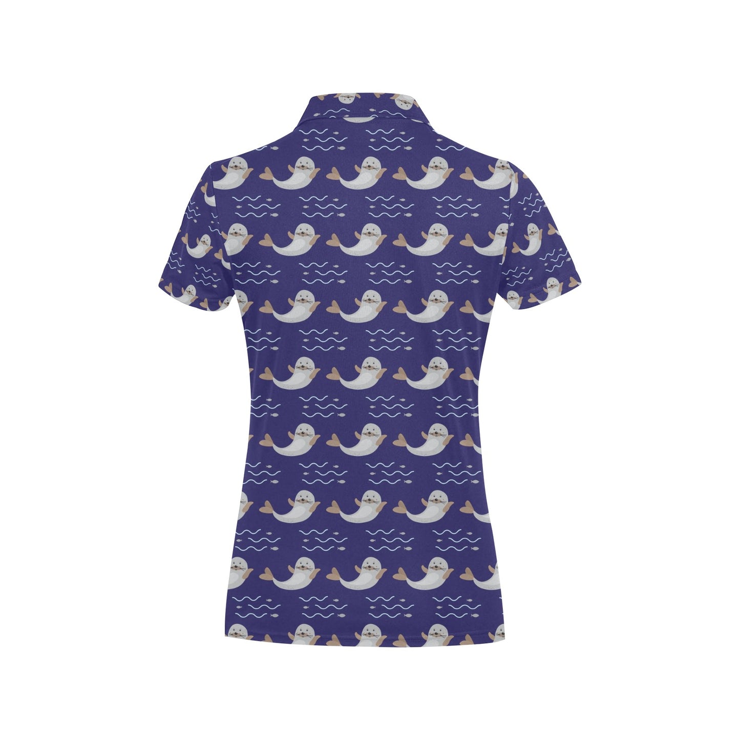 Sea Lion Print Design LKS404 Women's Polo Shirt
