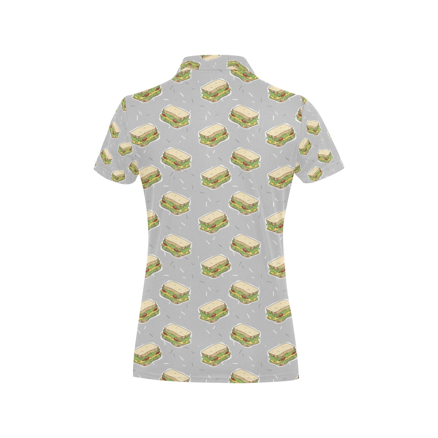 Sandwich Print Design LKS304 Women's Polo Shirt