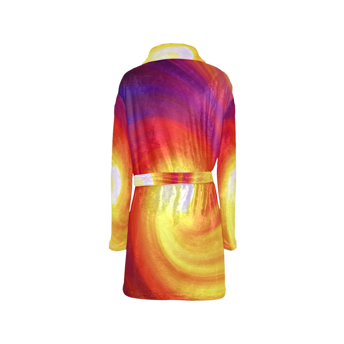 Vortex Twist Swirl Flame Themed Women's Fleece Robe
