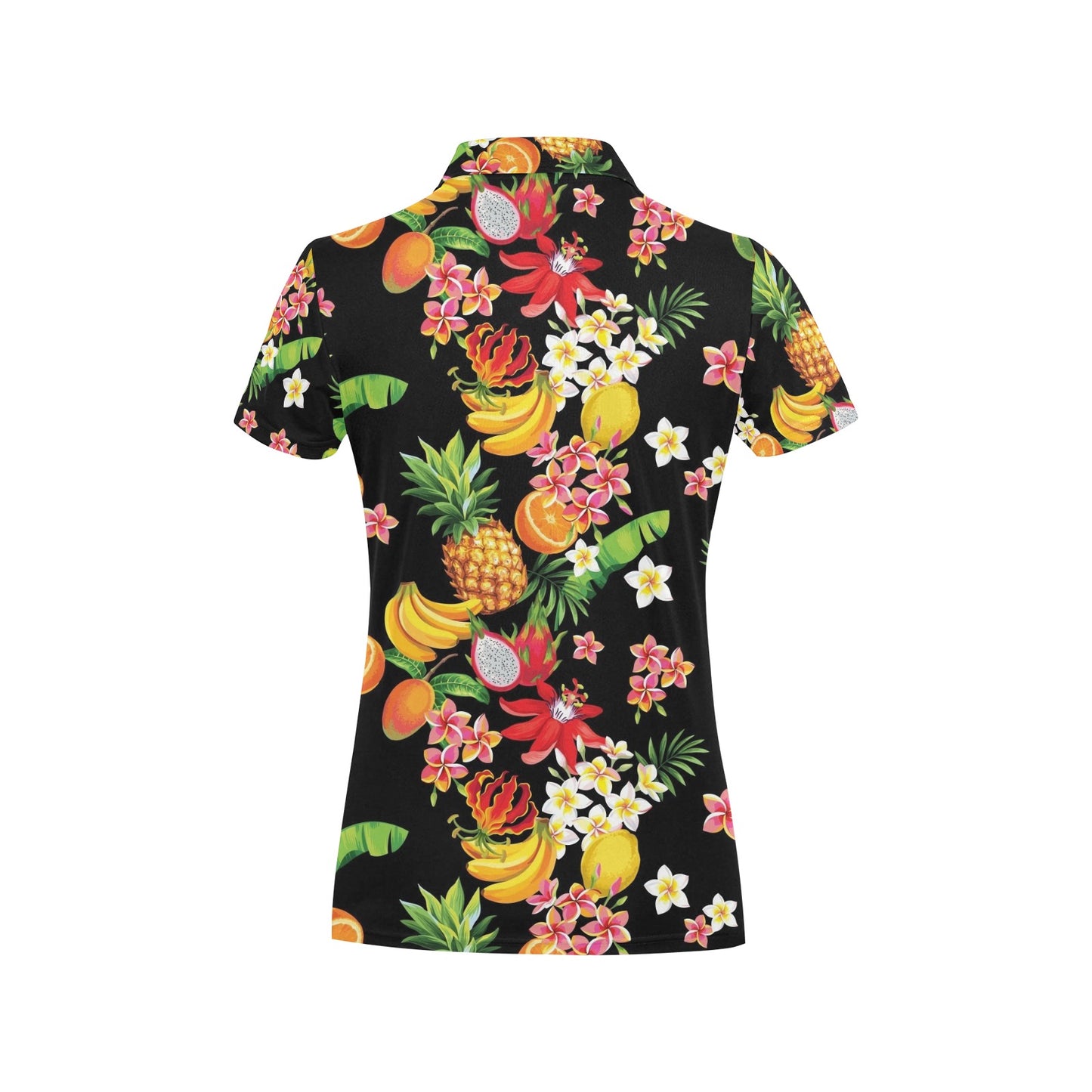 Tropical Fruits Pattern Print Design TF02 Women's Polo Shirt