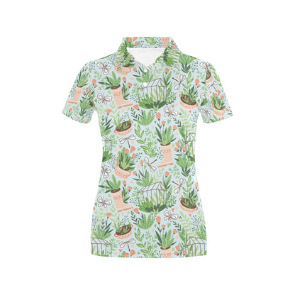 Gardening Pattern Print Design G04 Women's Polo Shirt