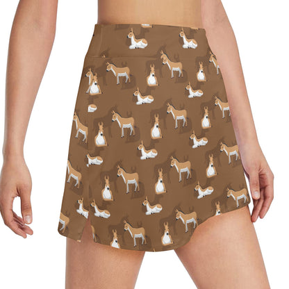 Donkey Print Design LKS401 17" Golf & Pickleball Skort with Pockets