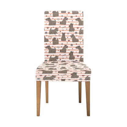 Scottish Terriers Print Design LKS3016 Dining Chair Slipcover