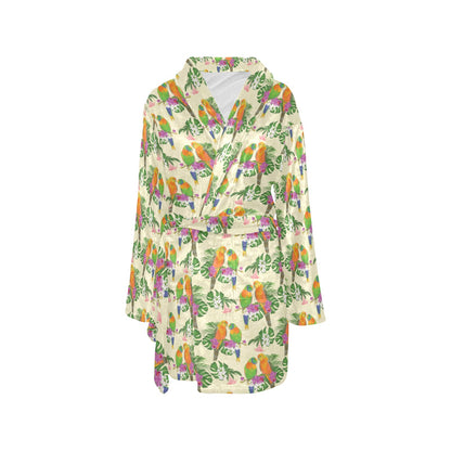 Conures Pattern Print Design 02 Women's Fleece Robe