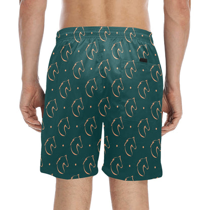 Horse Head Print Design LKS302 Men's Swim Trunks Beach Shorts
