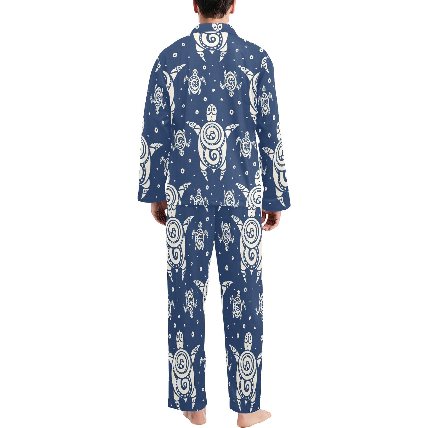 Sea Turtle Tribal Men's Long Pajama Set