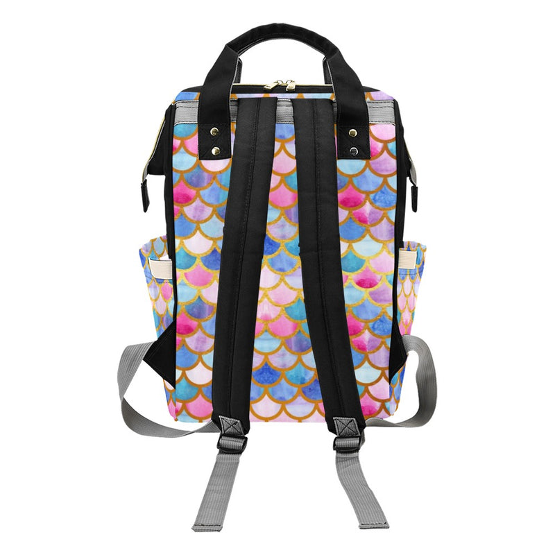 Scales Print Design LKS401 Diaper Bag Backpack