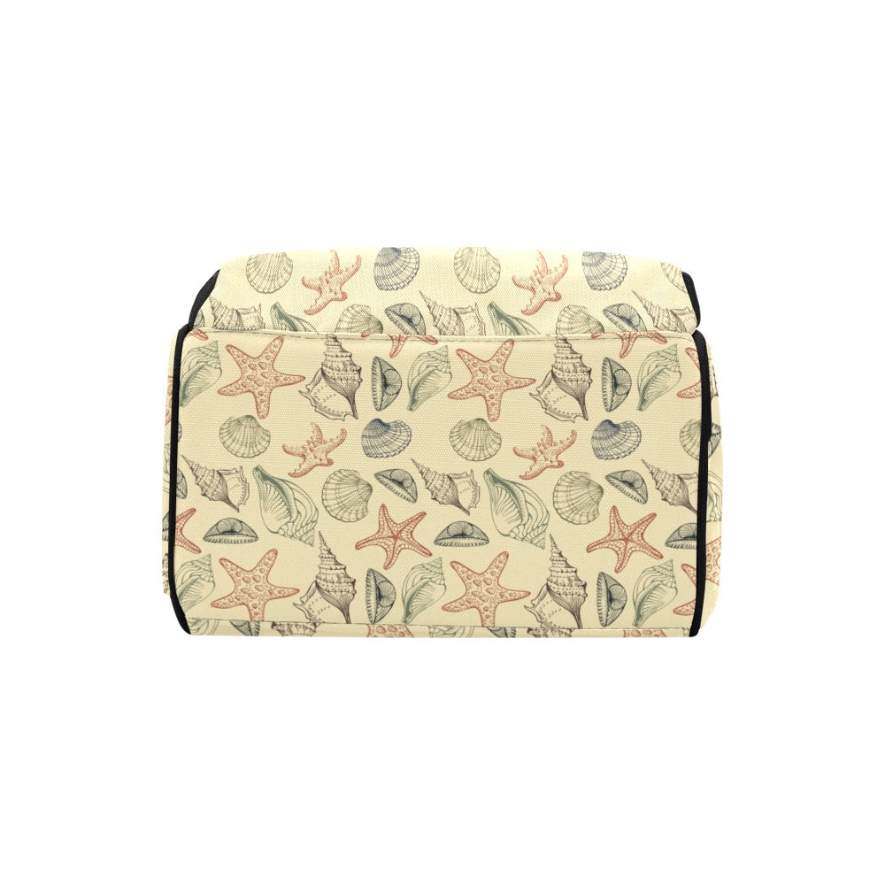 Seashell Print Design LKS305 Diaper Bag Backpack