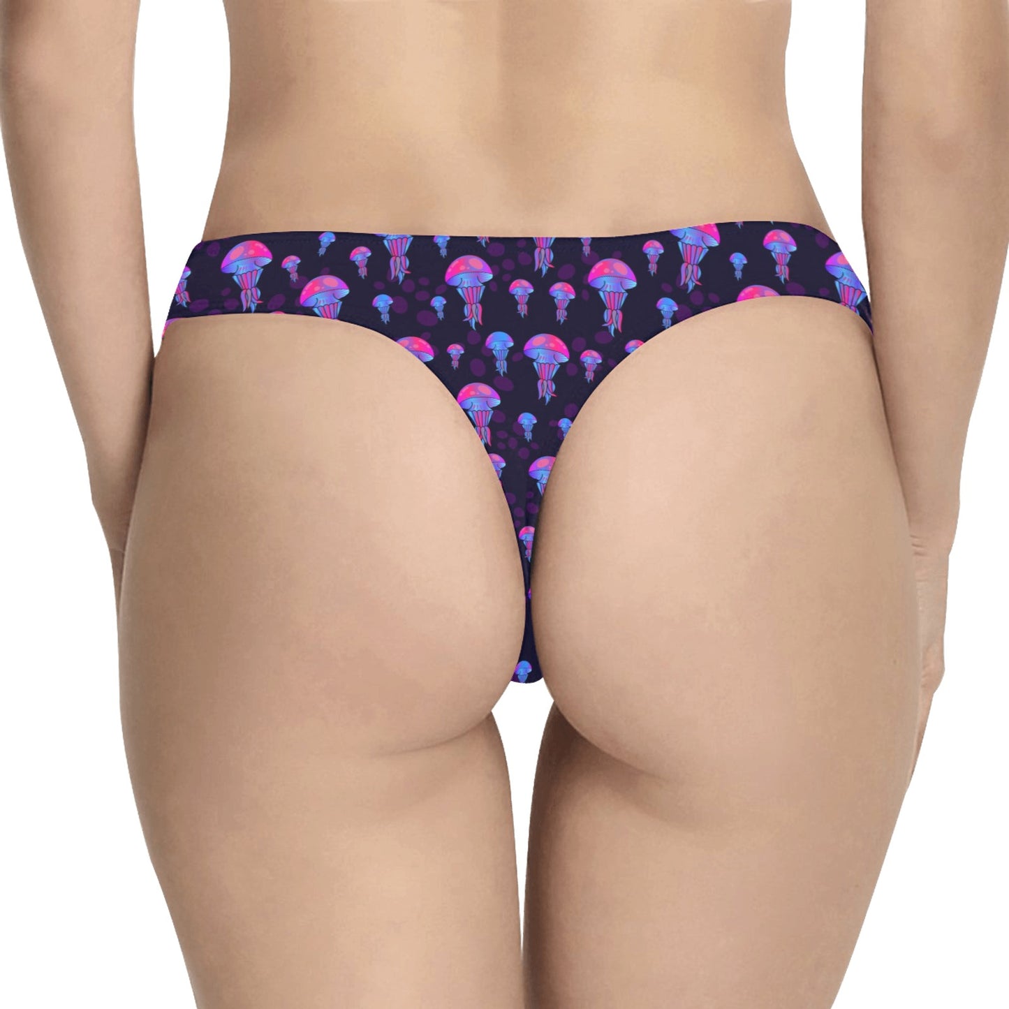 Jellyfish Neon Print Women's Thongs
