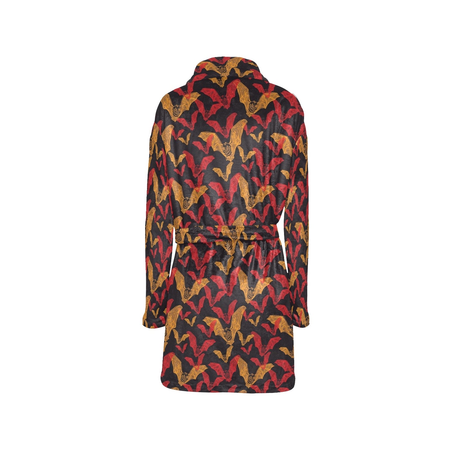 Bat Pattern Print Design 01 Women's Fleece Robe