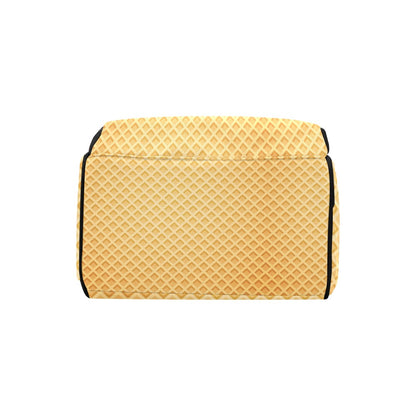 Waffle Texture Print Design LKS302 Diaper Bag Backpack