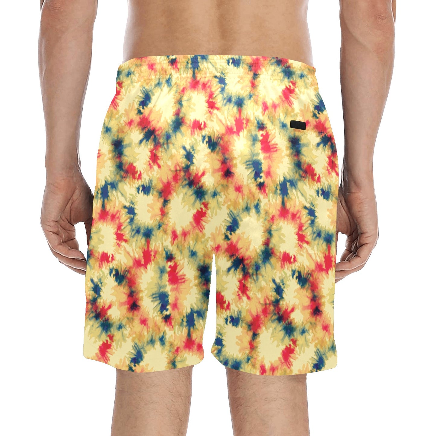 Tie Dye Print Design LKS302 Men's Swim Trunks Beach Shorts