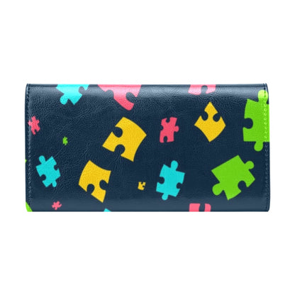 Autism Awareness Colorful Design Print Women's Trifold Wallet