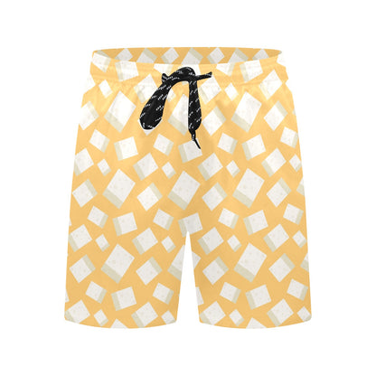 Tofu Print Design LKS302 Men's Swim Trunks Beach Shorts