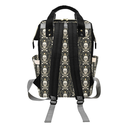 Skull King Print Design LKS307 Diaper Bag Backpack