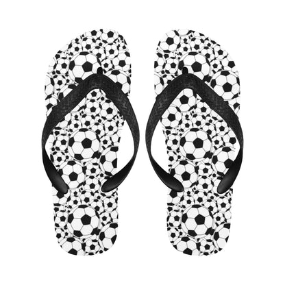 Soccer Ball Print Design LKS301 Flip Flops