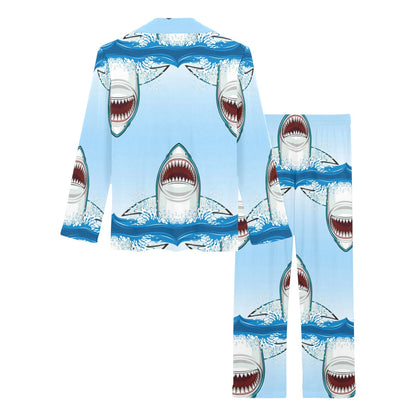 Shark Bite Women's Long Pajama Set