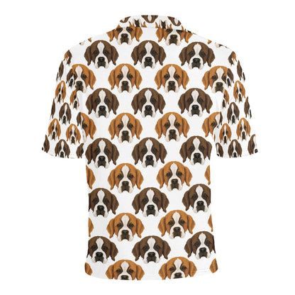 St Bernards Print Design LKS301 Men Polo Shirt