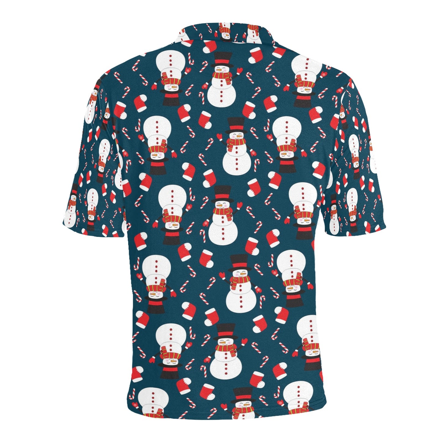 Snowman Print Design LKS301 Men Polo Shirt