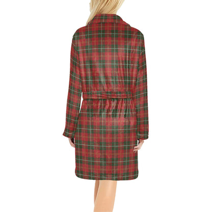 Holiday Tartan Plaid Pattern Women's Fleece Robe