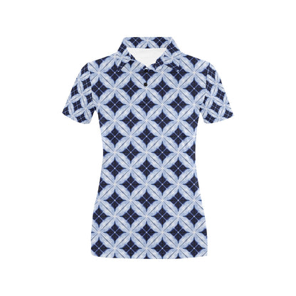 Tie Dye Print Design LKS308 Women's Polo Shirt