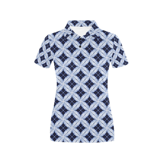 Tie Dye Print Design LKS308 Women's Polo Shirt