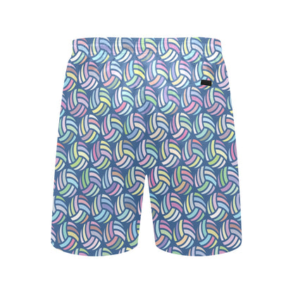 Volleyball Print Design LKS301 Men's Swim Trunks Beach Shorts