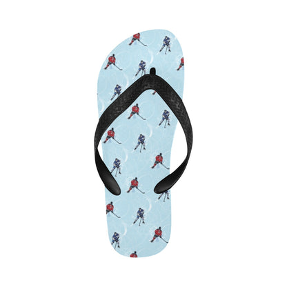Hockey Player Print Design LKS302 Flip Flops