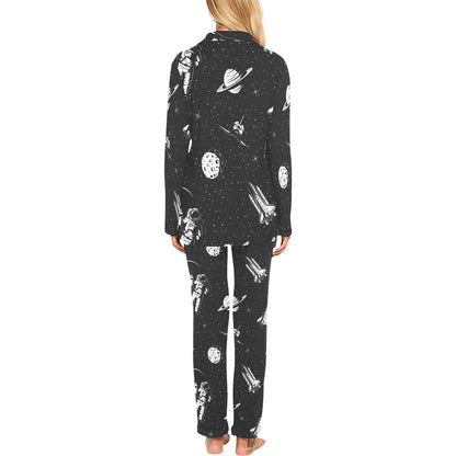 Space Pattern Women's Long Pajama Set