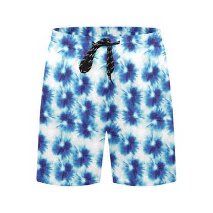 Tie Dye Blue Print Design LKS305 Men's Swim Trunks Beach Shorts