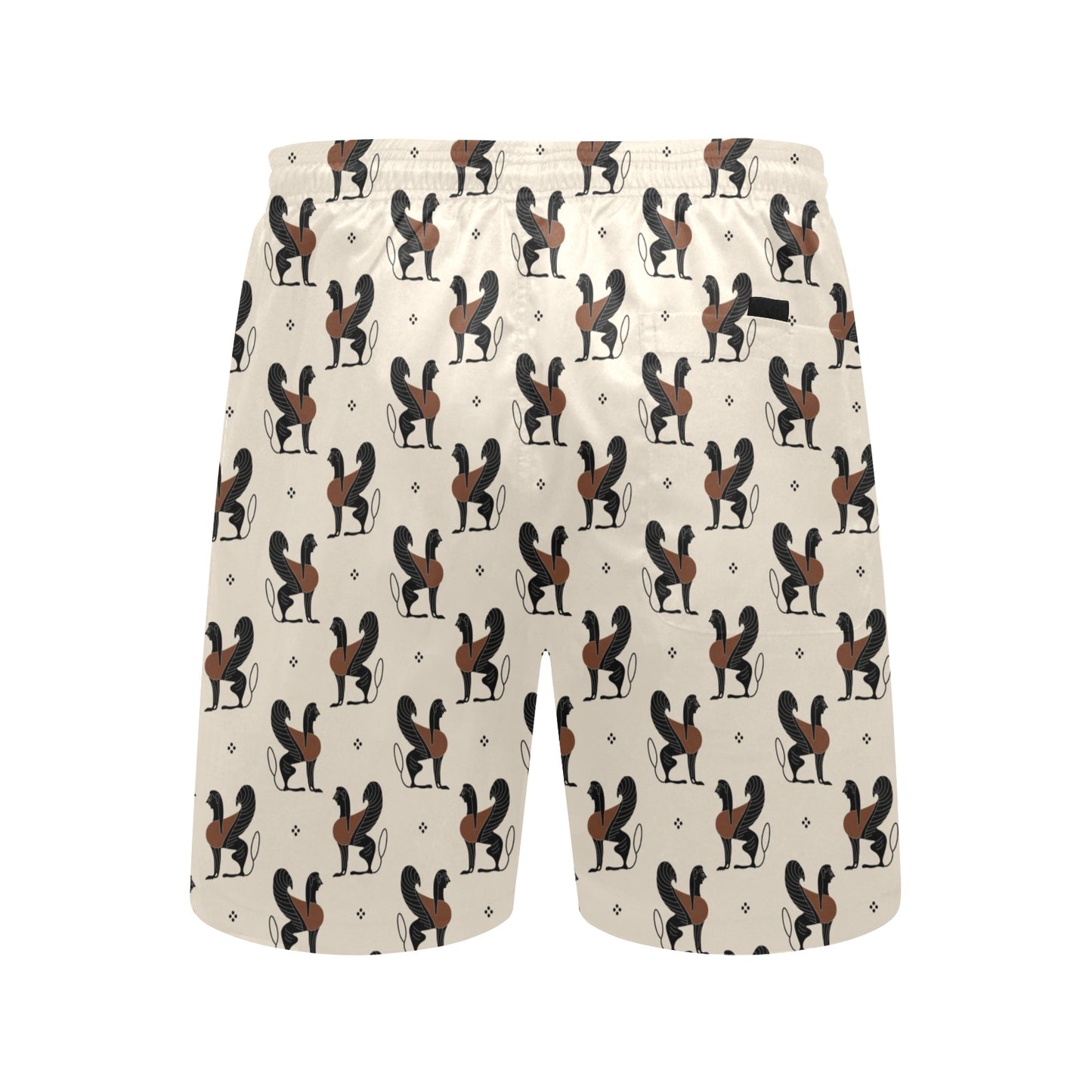 Ancient Greek Print Design LKS3010 Men's Swim Trunks Beach Shorts