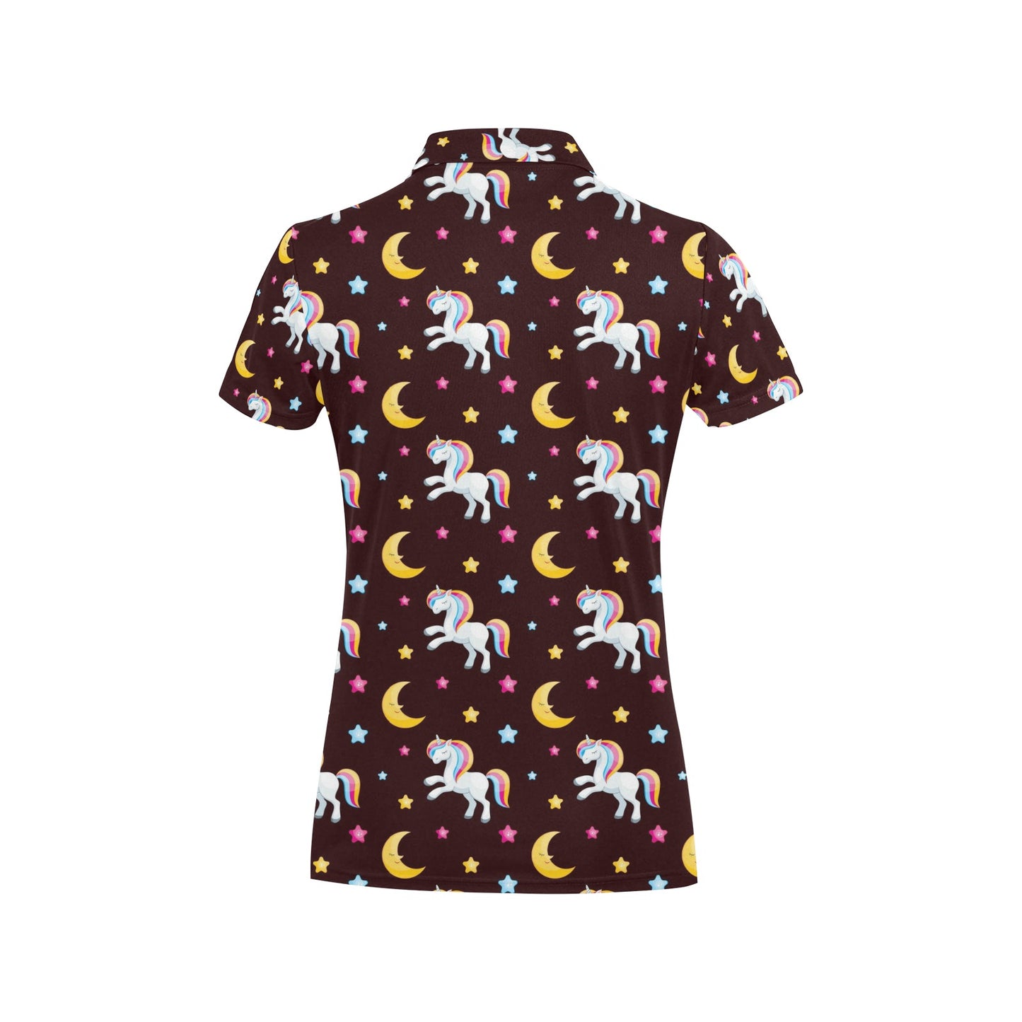 Unicorn Moon Star Women's Polo Shirt