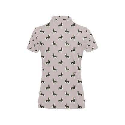 Siberian Huskies Print Design LKS301 Women's Polo Shirt