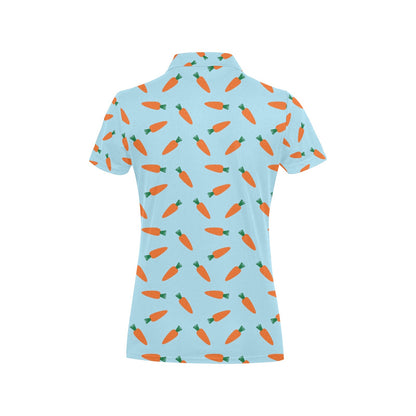 Carrot Pattern Print Design 03 Women's Polo Shirt