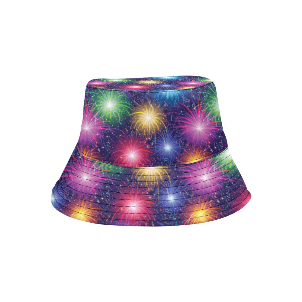 Firework Colorful Print Design LKS301 Unisex Bucket Hat