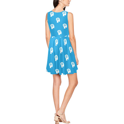 Psychology Pattern Print Design A03 Sleeveless Dress