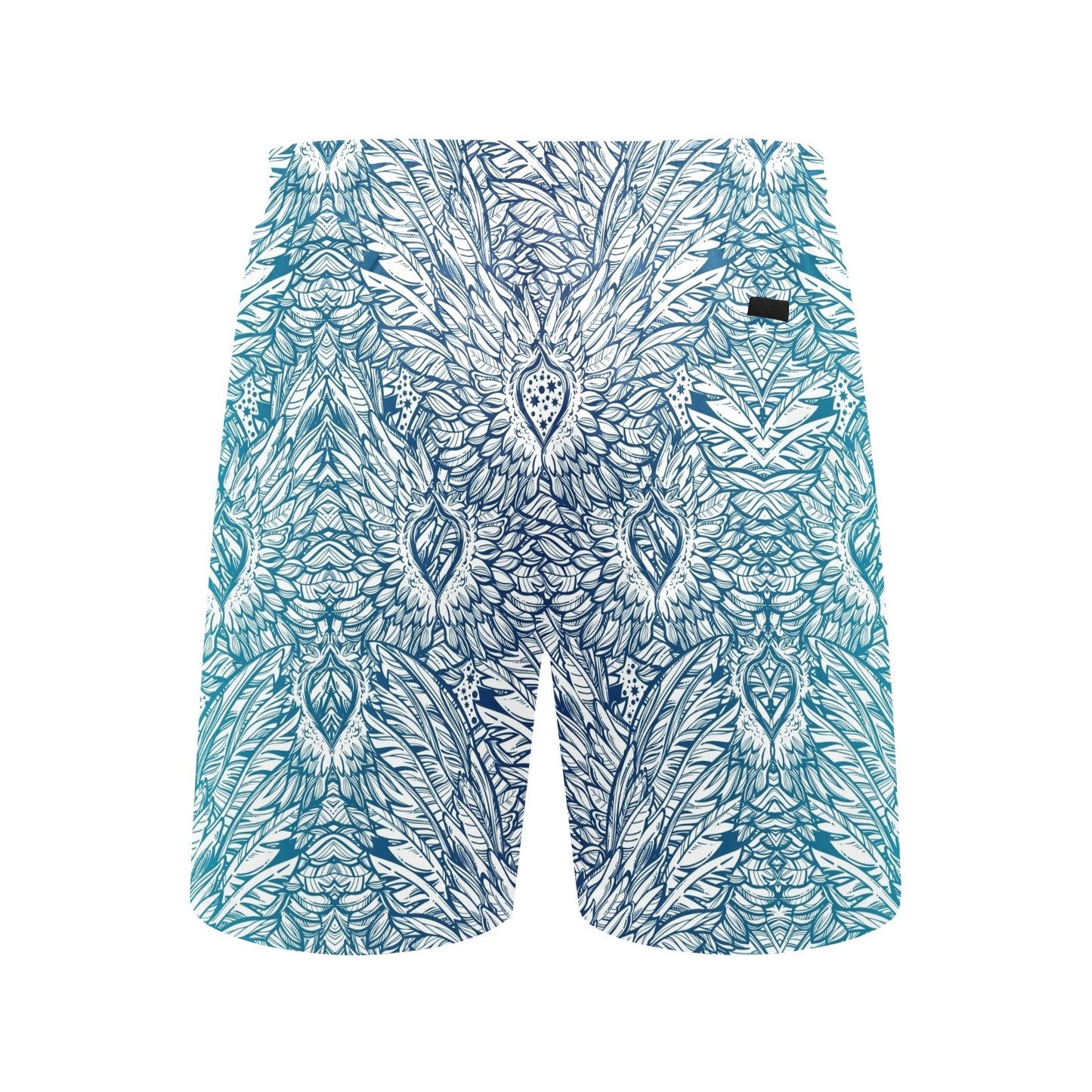 Angel Wings Boho Design Themed Print Men's Swim Trunks Beach Shorts