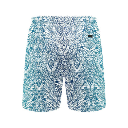 Angel Wings Boho Design Themed Print Men's Swim Trunks Beach Shorts