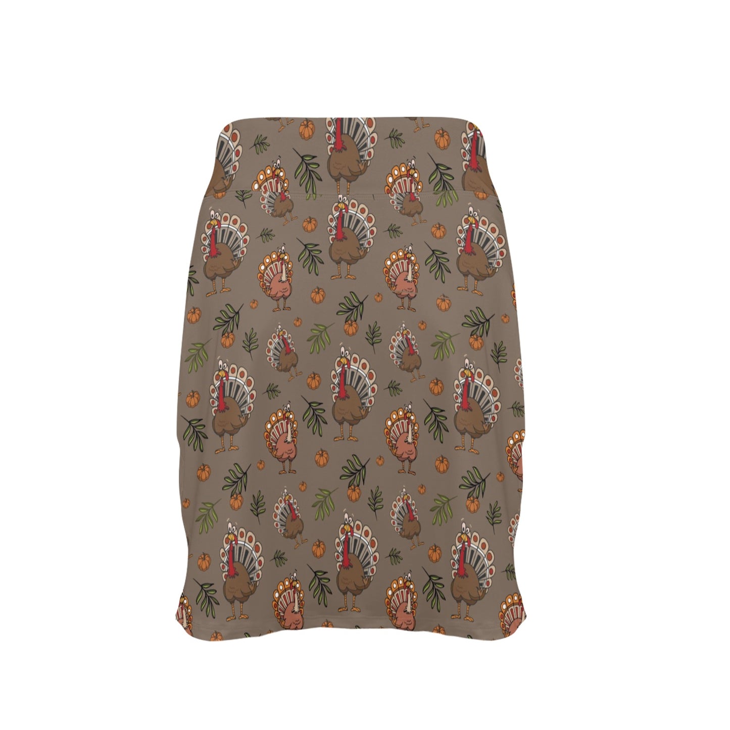 Thanksgiving Print Design LKS306 17" Golf & Pickleball Skort with Pockets