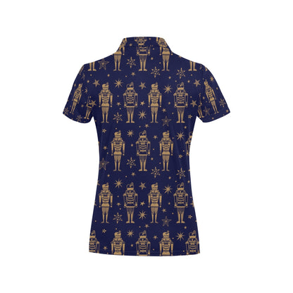 Nutcracker Pattern Print Design A05 Women's Polo Shirt