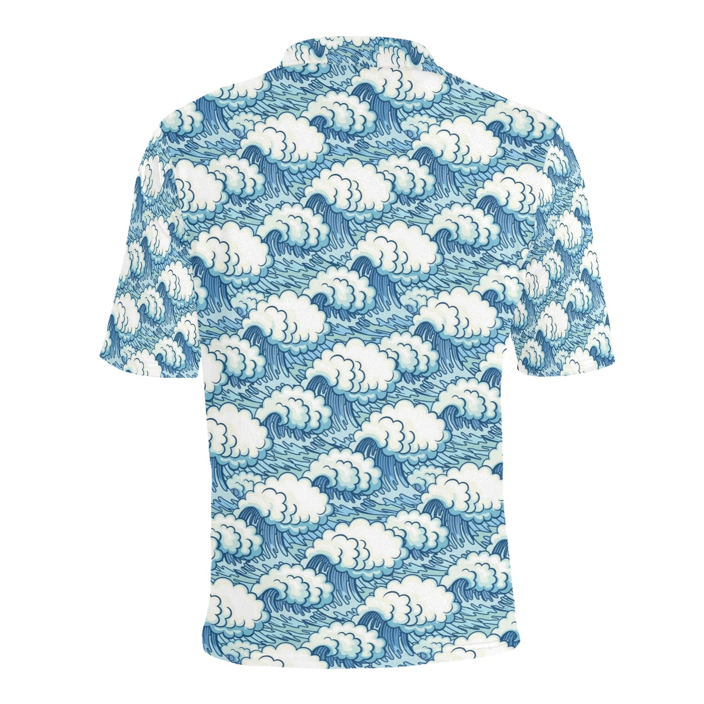 Wave Japan Style Print Design LKS304 Men Polo Shirt