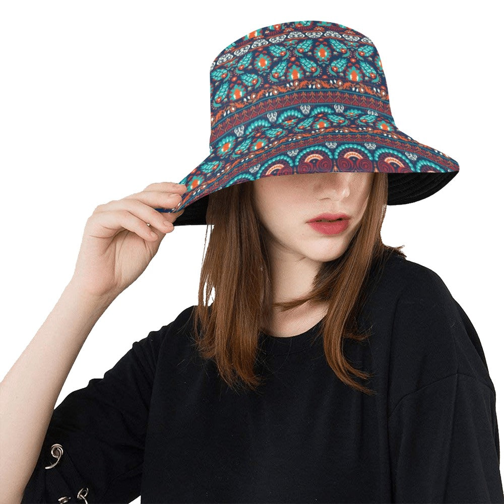 Suzani Print Design LKS302 Unisex Bucket Hat