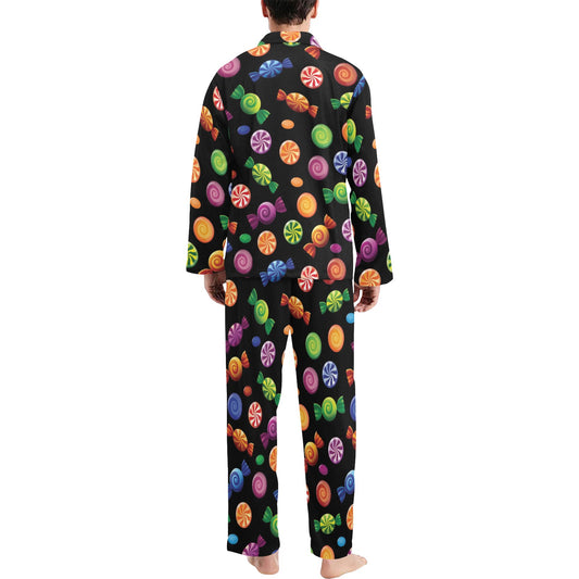 Candy Pattern Print Design 01 Men's Long Pajama Set
