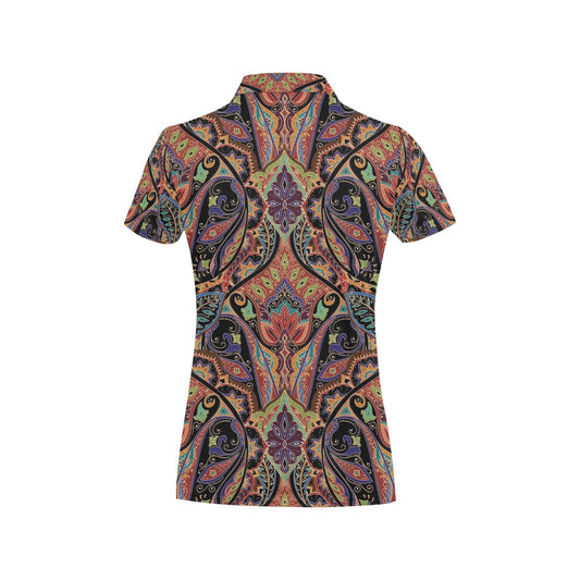 Bohemian Pattern Print Design 06 Women's Polo Shirt