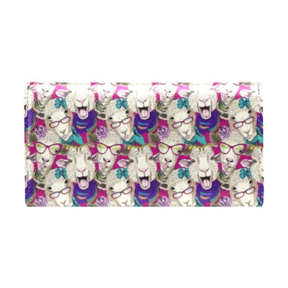 Sheep Print Design LKS403 Women's Trifold Wallet