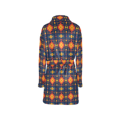 Southwest Pattern Print Design LKS307 Women's Fleece Robe