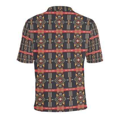 Southwest Pattern Print Design LKS303 Men Polo Shirt