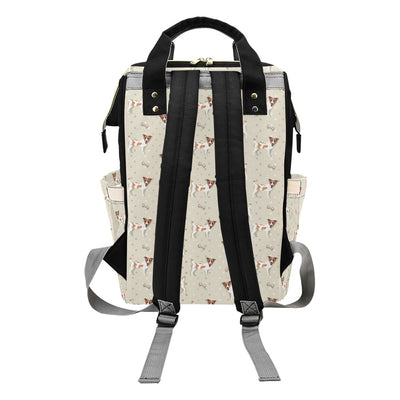 Russell Terriers With Bone Print Design LKS302 Diaper Bag Backpack