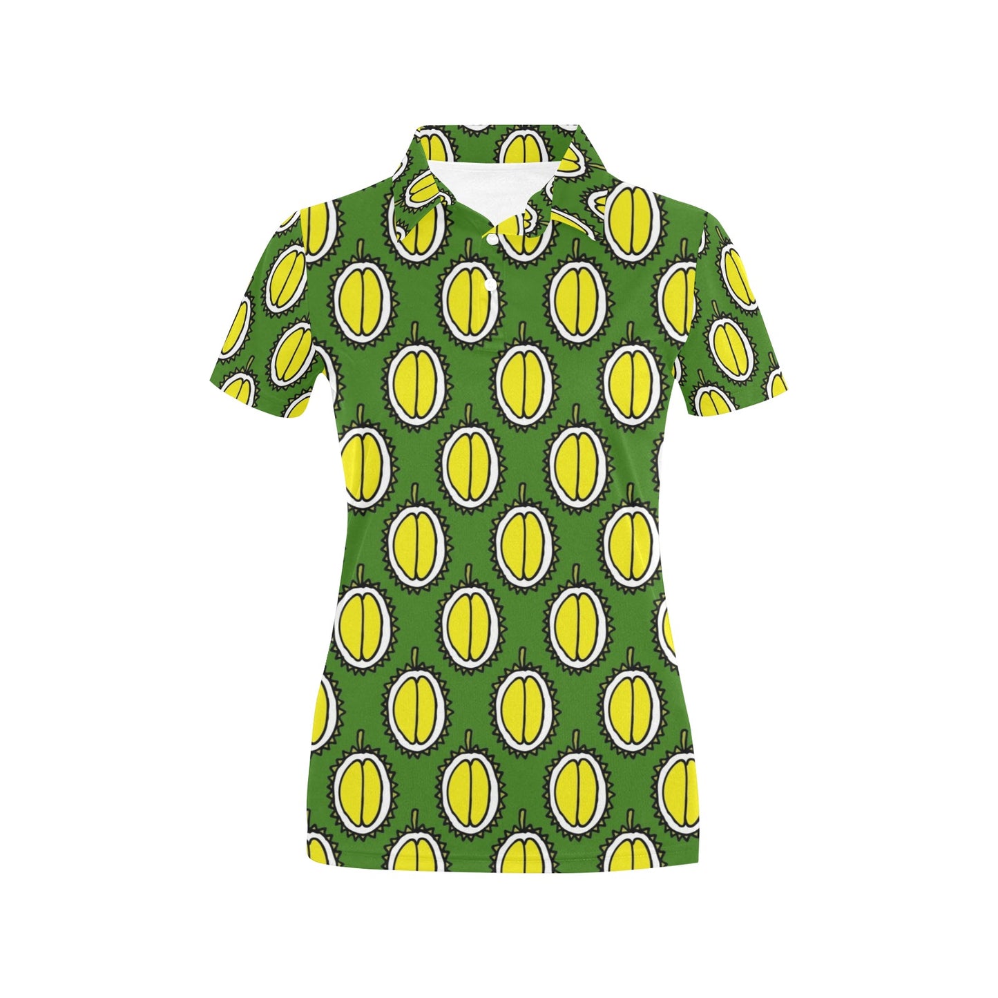 Durian Pattern Print Design DR01 Women's Polo Shirt