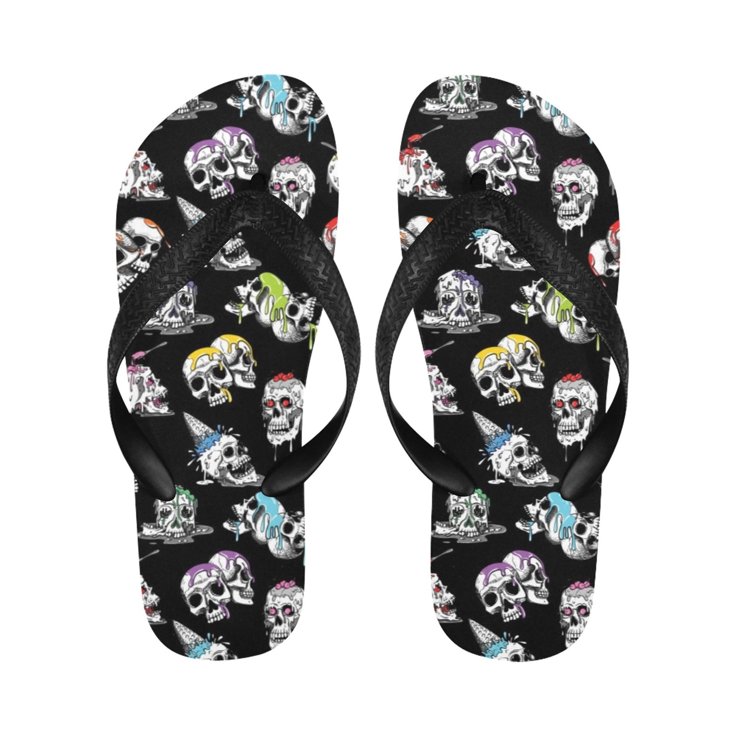 Skull Print Design LKS3013 Flip Flops